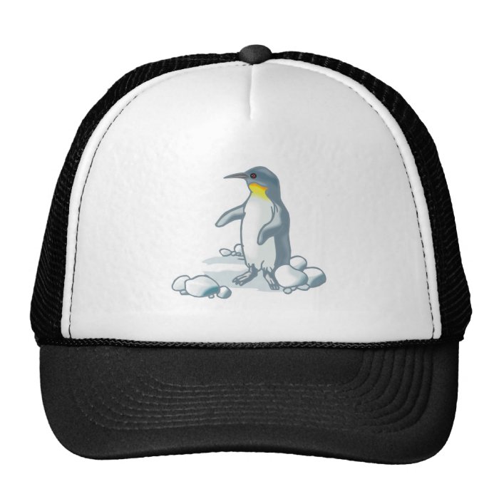cute penguin in the snow mesh hats