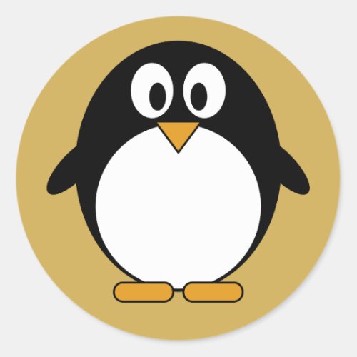 Cute Penguin Kawaii Cartoon Classic Round Sticker