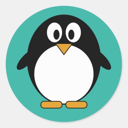 Cute Penguin Kawaii Cartoon Classic Round Sticker