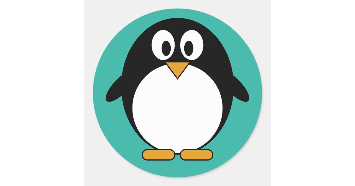 Cute Penguin Kawaii Cartoon Classic Round Sticker Zazzle Com