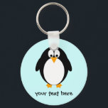 Cute Penguin Keychain<br><div class="desc">A cute cartoon penguin design.</div>