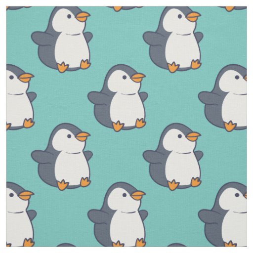 Cute Penguin Kids Cartoon Fabric