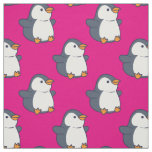 Cute Penguin Kids Cartoon Pink Girls Fabric