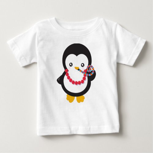 Cute Penguin Little Penguin Party Whistle Baby T_Shirt