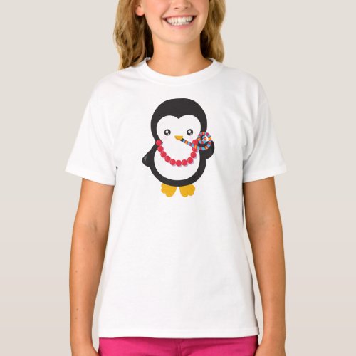 Cute Penguin Little Penguin Party Whistle T_Shirt