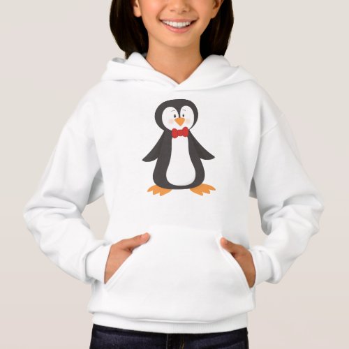 Cute Penguin Little Penguin Penguin With Bow Tie Hoodie