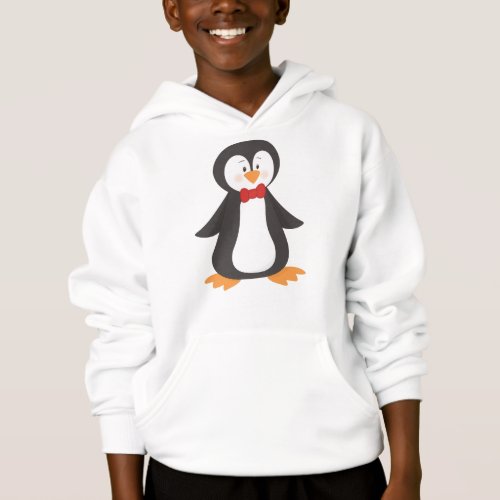 Cute Penguin Little Penguin Penguin With Bow Tie Hoodie