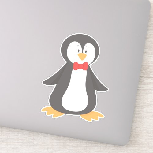 Cute Penguin Little Penguin Penguin With Bow Tie Sticker