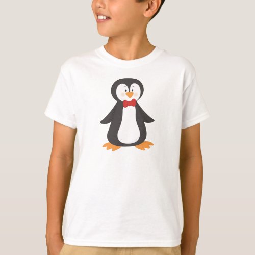 Cute Penguin Little Penguin Penguin With Bow Tie T_Shirt