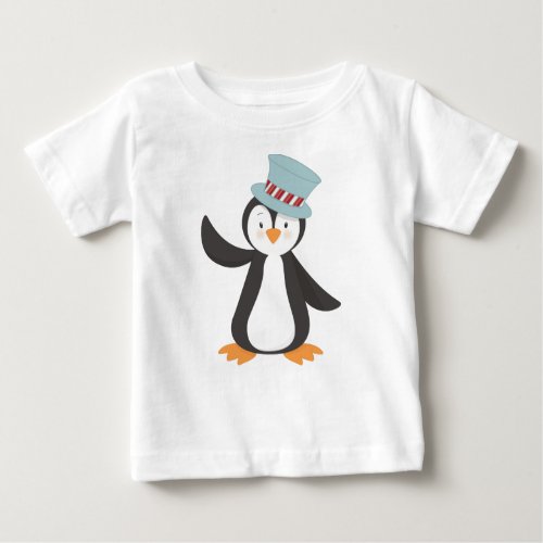 Cute Penguin Little Penguin Penguin With Hat Baby T_Shirt
