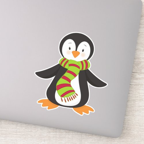 Cute Penguin Little Penguin Penguin With Scarf Sticker