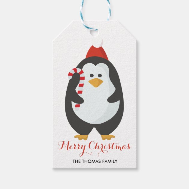 Personalised Christmas Wrapping Paper & Gift TagsCute Penguin Present Wrap 
