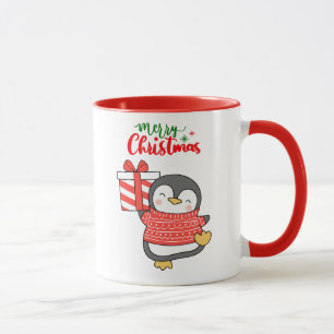 Cute Penguin Merry Christmas Mug
