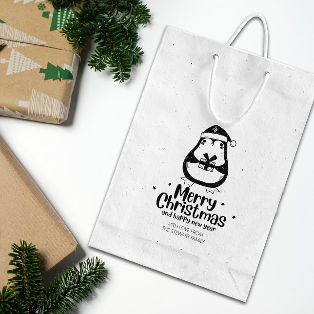 Cute Penguin Merry Christmas Rubber Stamp (Creator Uploaded)