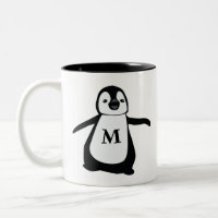 Cute Penguin Monogram Personalized