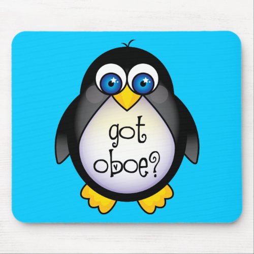 Cute Penguin Music Got Oboe Mouse Pad