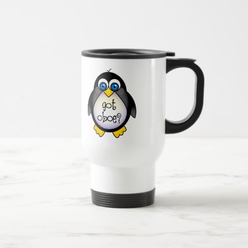 Cute Penguin Music Got Oboe Travel Mug
