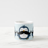 Cute Penguin Mustache Trend  Espresso Cup (Front)