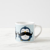 Cute Penguin Mustache Trend  Espresso Cup (Right)