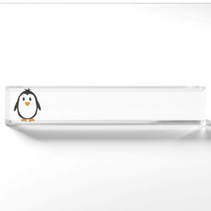 Cute Penguin Name Plate