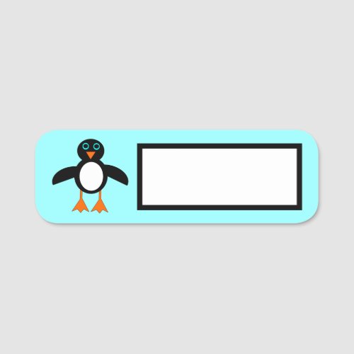 Cute Penguin Name Tag