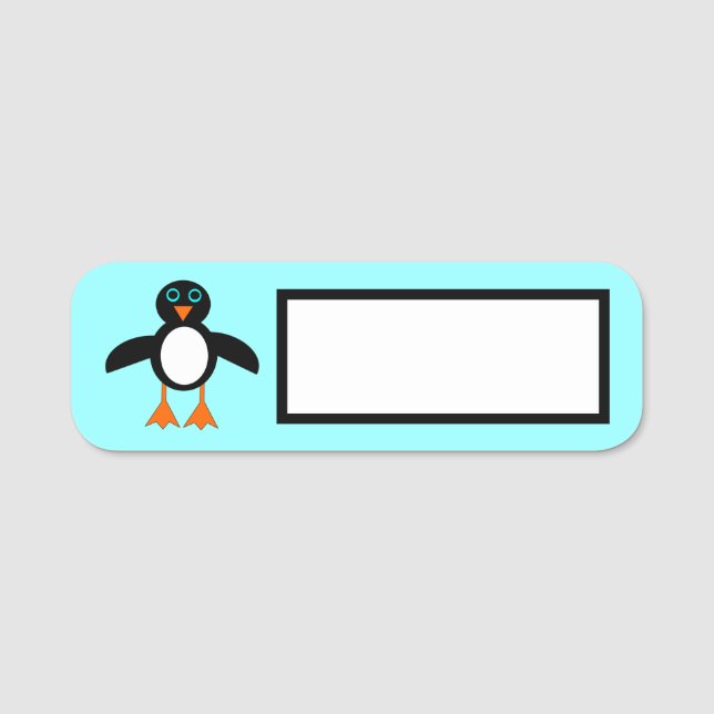 Cute Penguin Name Tag (Front)