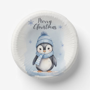 "Cute Penguin" Paper Bowls