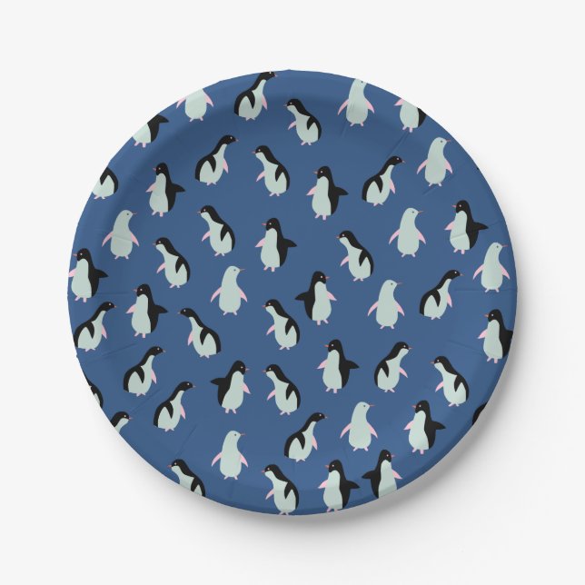 Cute Penguin Paper Plates (Front)