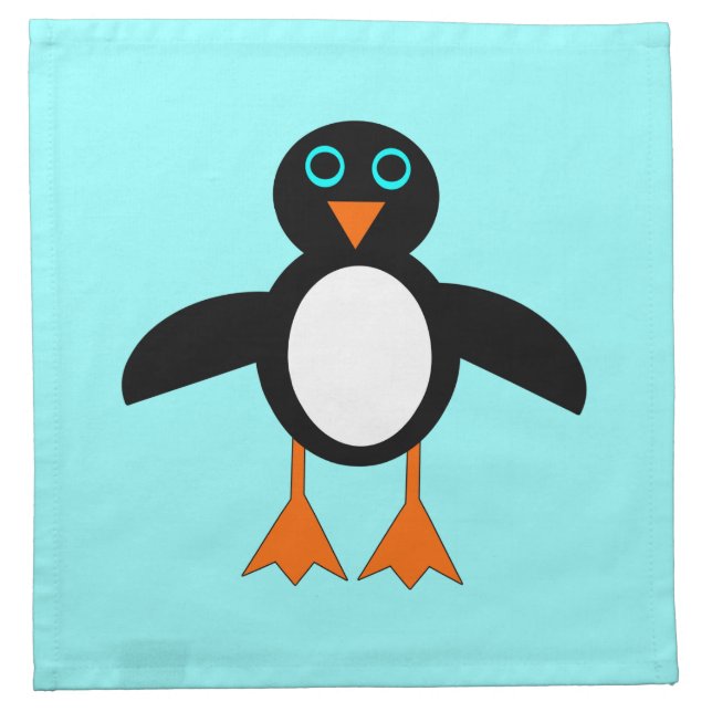 Cute Penguin Party Napkin (Front)
