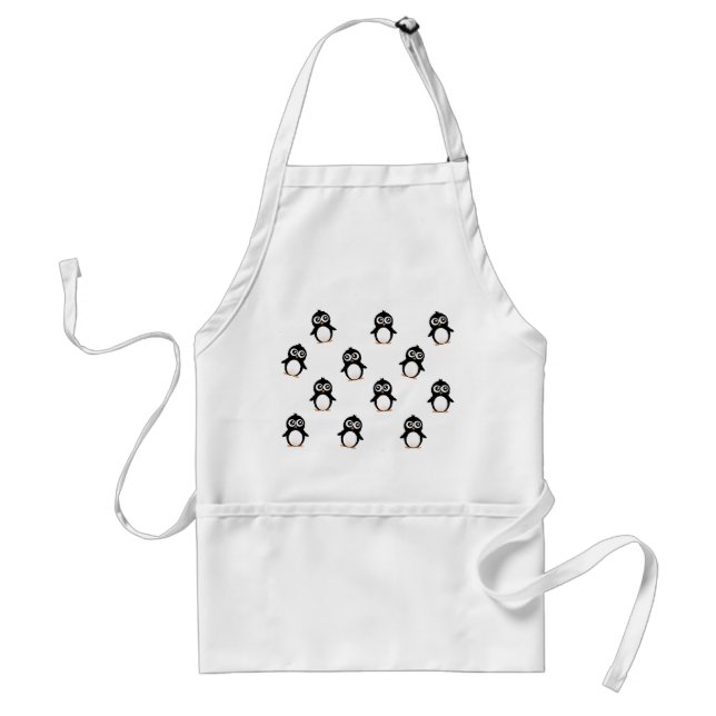Cute penguin pattern adult apron (Front)