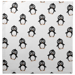 Cute penguin pattern napkin