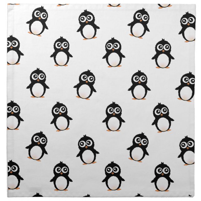 Cute penguin pattern napkin (Front)