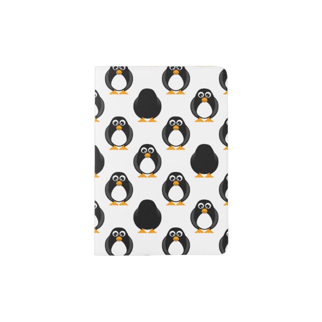 Cute Penguin Pattern Passport Holder (Front)