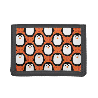 Cute Penguin Pattern Skin Trifold Wallet