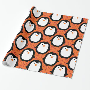 Cute Penguin Pattern Wrapping Paper