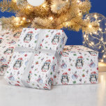 Cute Penguin Personalized Christmas Wrapping Paper<br><div class="desc">Cute Penguin Personalized Christmas Wrapping Paper</div>