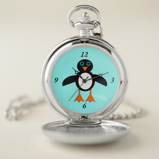 Cute Penguin Pocket Watch (Inside)