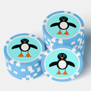 Cute Penguin Poker Chips