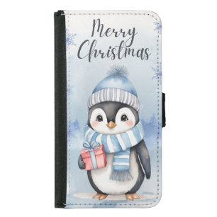 "Cute Penguin" Samsung Galaxy S5 Wallet Case