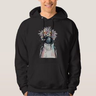 Cute Penguin Seabird Flower Crown Floral Birds Hoodie