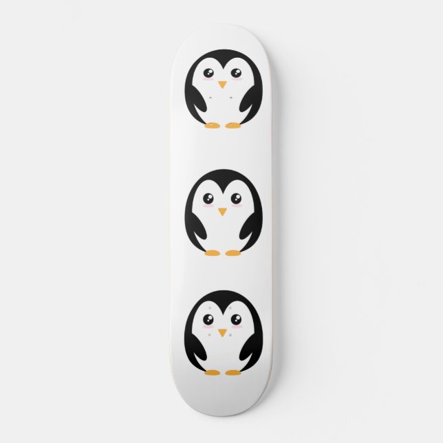 Cute penguin skateboard (Front)