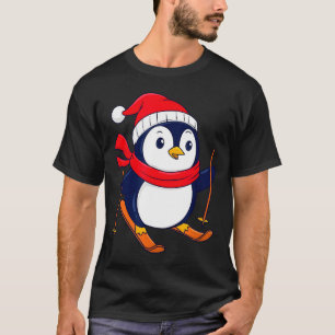 Cute penguin skiing - penguin lover bird watcher T-Shirt