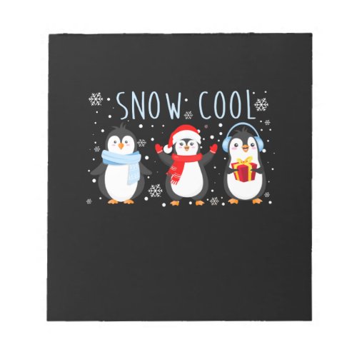 Cute Penguin Snow Cool Winter Christmas Notepad