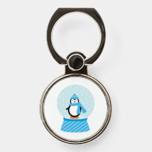 Cute Penguin Snow Globe Phone Grip