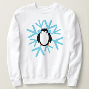 Cute Penguin Snowflake Christmas Winter Sweatshirt