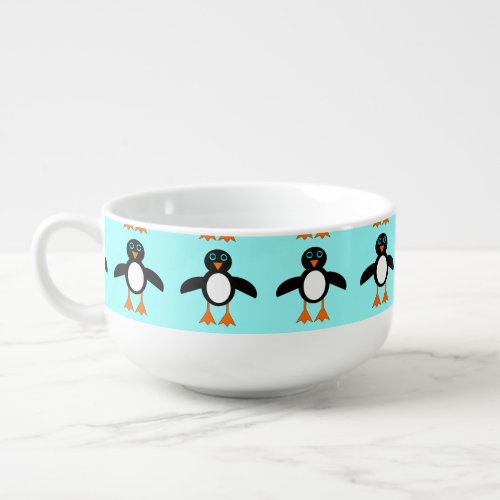 Cute Penguin Soup Mug