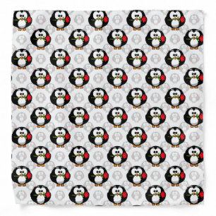 Cute Penguin Surface Pattern Design Print Bandana