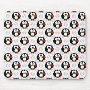 Cute Penguin Surface Pattern Design Print Mouse Pad