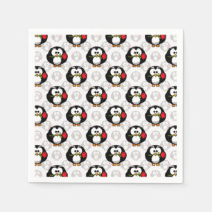 Cute Penguin Surface Pattern Design Print Napkins