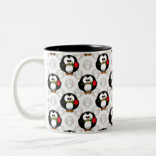 Cute Penguin Surface Pattern Design Print Two-Tone Coffee Mug